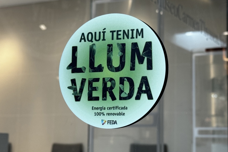El segell 'Llum Verda' que FEDA ha atorgat al museu Carmen Thyssen.